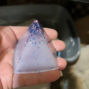 Glittery Pyramid Home Accent Decor